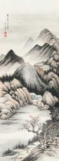 苏楚白 癸酉（1933年）作 山水 立轴